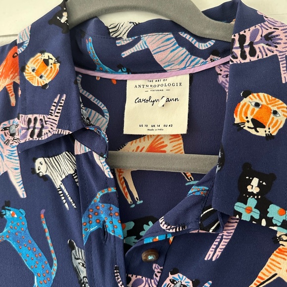 Anthropologie Multicolor Animal Print Shirt - Picture 3 of 3